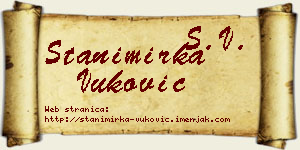 Stanimirka Vuković vizit kartica